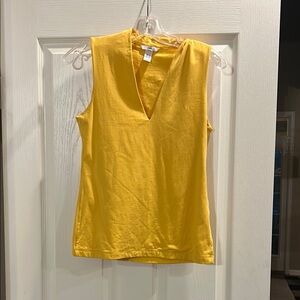 H&M Yellow V-Neck Sleeveless Tank Top